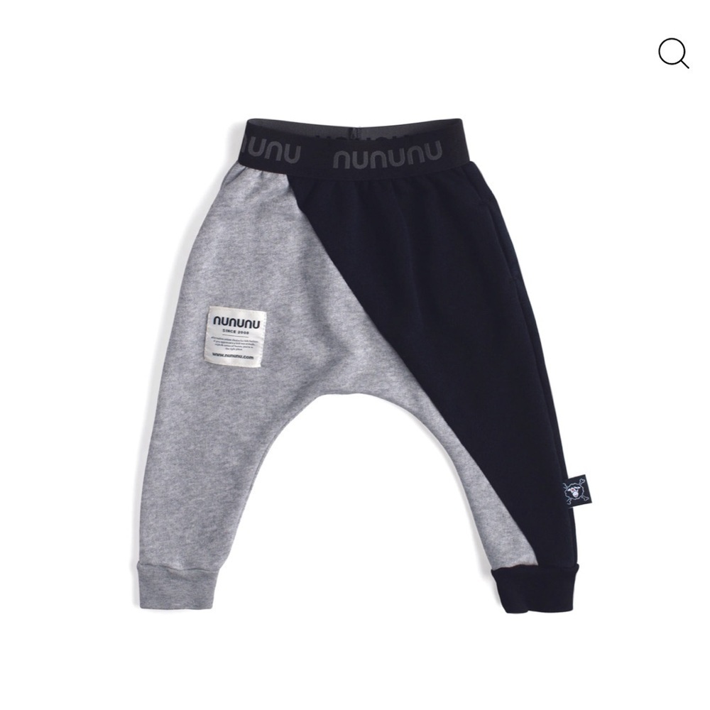 Nununu Kids Gray and Black Joggers